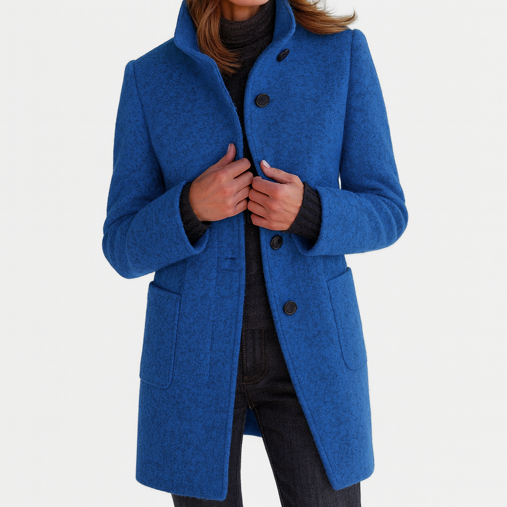 LIDIA | High-collar wool-blend jacket