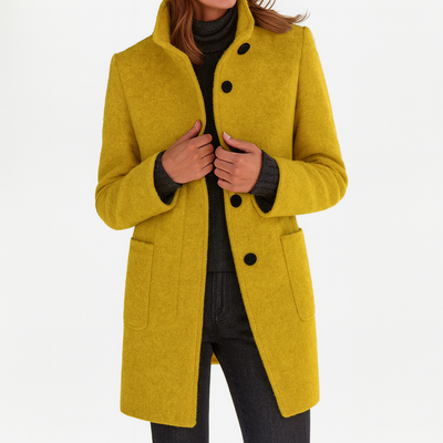 LIDIA | High-collar wool-blend jacket