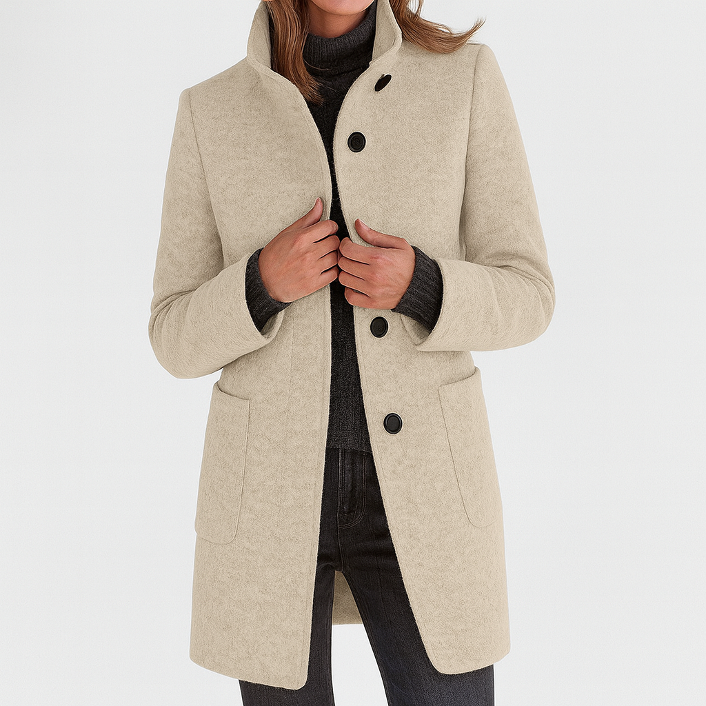 LIDIA | High-collar wool-blend jacket