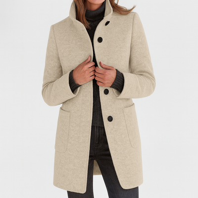 LIDIA | High-collar wool-blend jacket